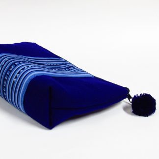 fair trade pouch lisu line blue