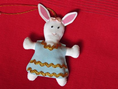 fair trade christmas ornament bunny girl